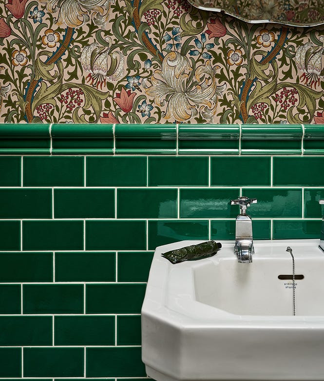 Victorian Style Emerald Green Metro Glaze Crackle Glaze Finish