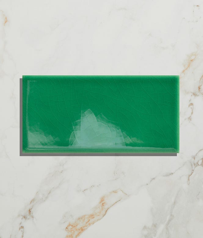 Victorian Style Emerald Green Metro Glaze Crackle Glaze Finish