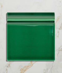Victorian Style Emerald Green Crackle Glaze Classic Skirting