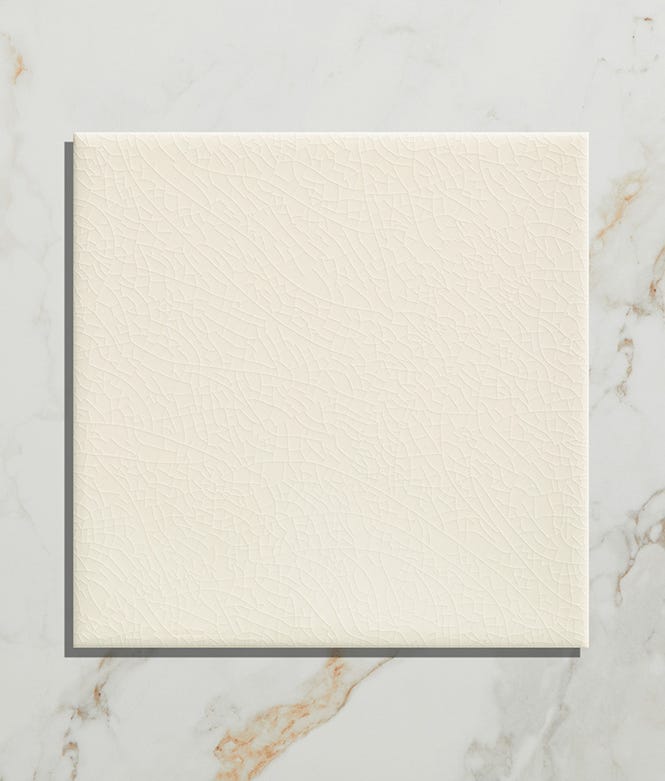 Victorian Style Antique White Square Glaze Crackle Glaze Finish