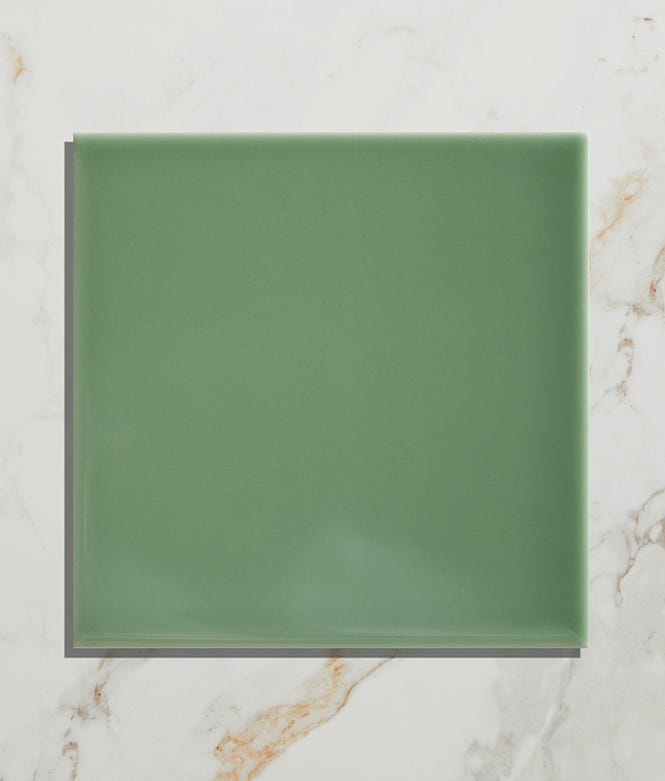 Victorian Style Cabbage Green Square Gloss Finish