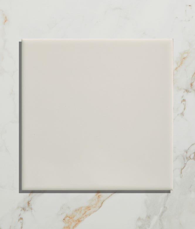 Victorian Style Cotton White Square Gloss Finish