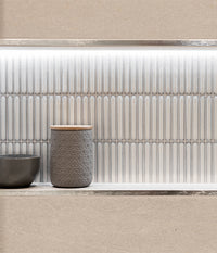 Bamboo Porcelain Mosaic White