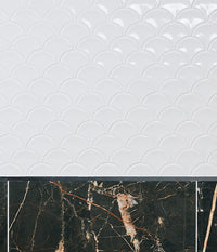 Gelato Scallop Porcelain Mosaic Milk White