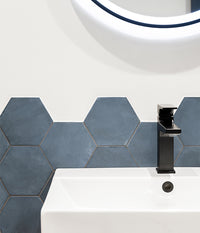 Medina Hexagon Navy Blue Matt Finish