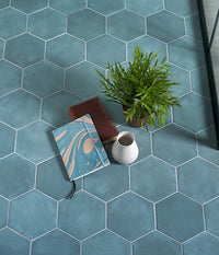 Medina Hexagon Aqua Matt Finish