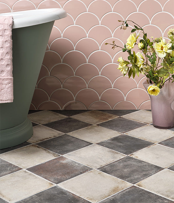 Osterley Porcelain Textured Square Black