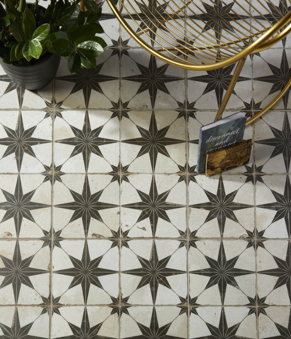 Spitalfields Ceramic Retro Star Black