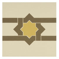 Iberian Border Summer Yellow and Regency Bath on White