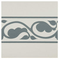 Moroccan Border Denim on Dover White