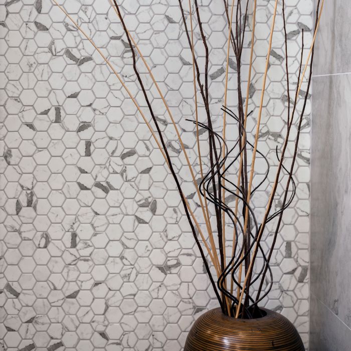 Torcello White Brickbond Recycled Glass