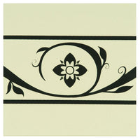 Saxon Border Black on White