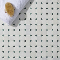 White Octagon 4.8 Venetian Mosaics